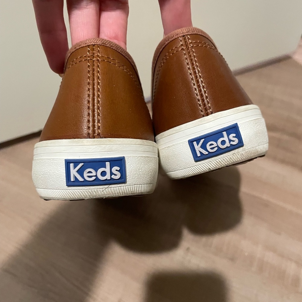 Keds Tan Leather Slip-Ons - Picture 5 of 5